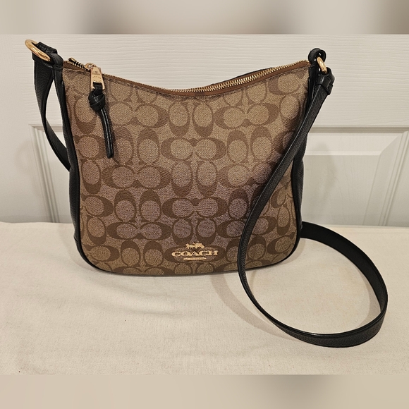 Coach Ellie File Bag Signature Canvas Women's Crossbody Purse - Picture 3 of 16